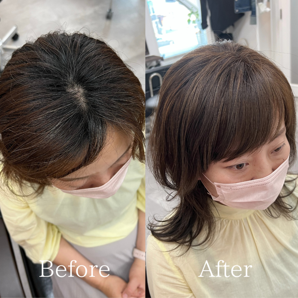 カラーリング・白髪染め saya38 実例】白髪染めでも明るくしたい！ - 美容室Grows [グロース]